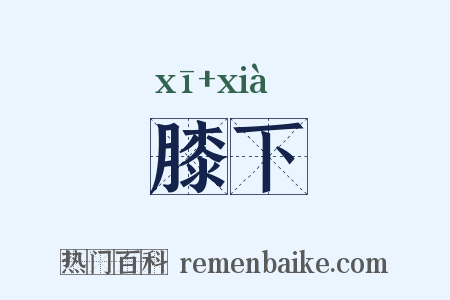 膝下是什么意思的图片